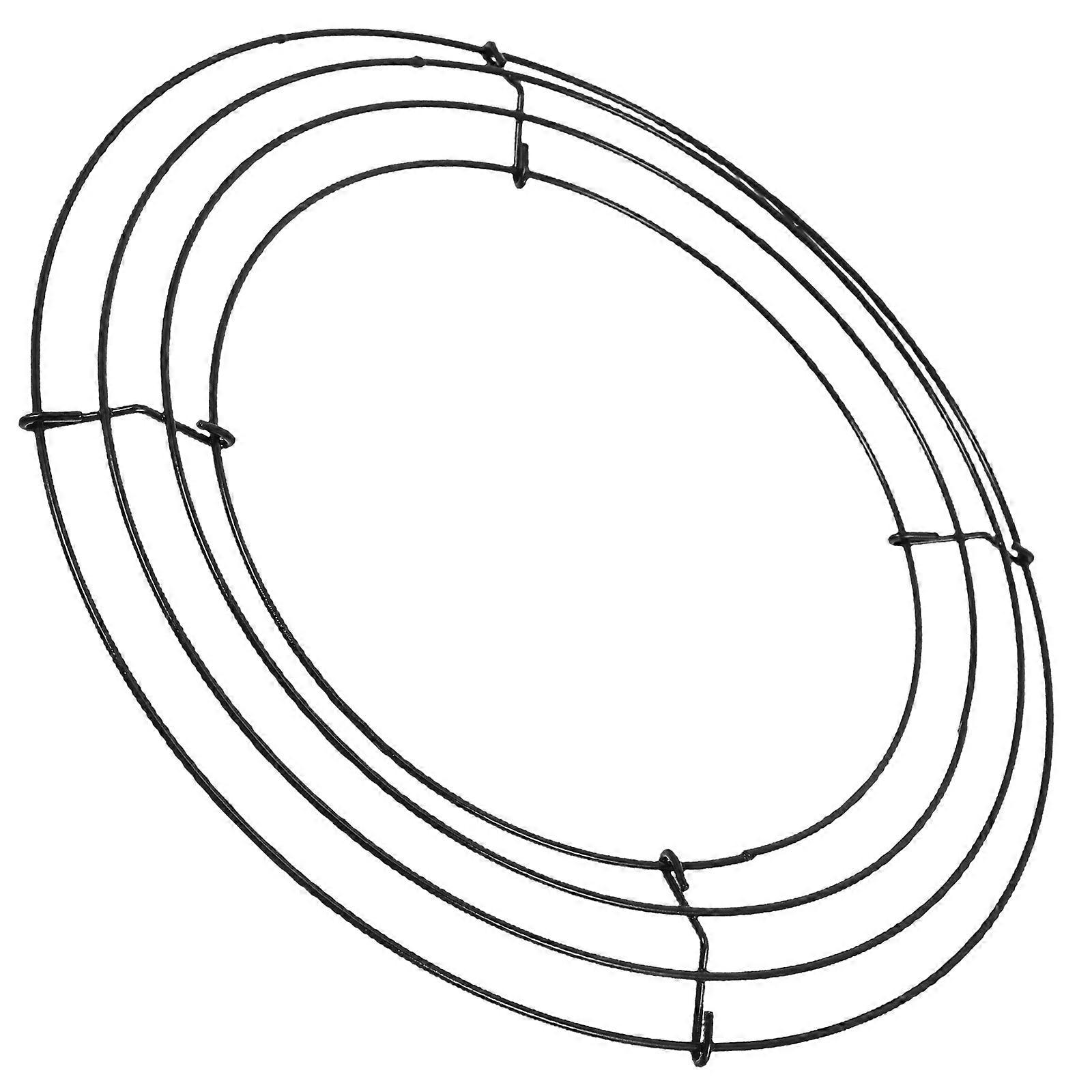 Iron Wreath Loop Iron Frame for Decor 1Pcs Black DIY Accessory