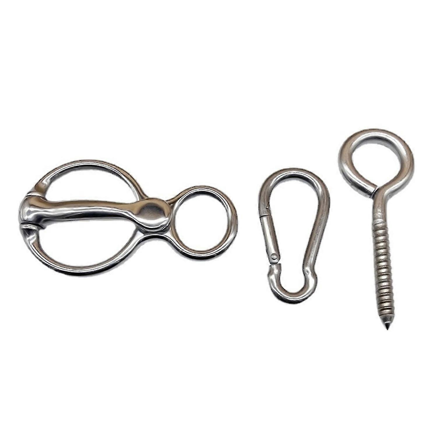 1 Set Heavy-Duty Horse Tie Ring Rustproof Quick Release Prevent Pulling Cross Tie Ring Rigging