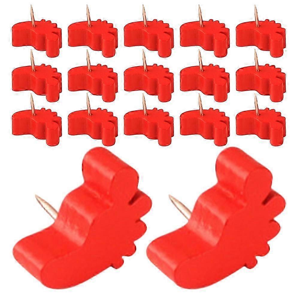 30pcs Retro Foot Shape Push Pins for Office & Classroom Wall Decor Thumbtacks
