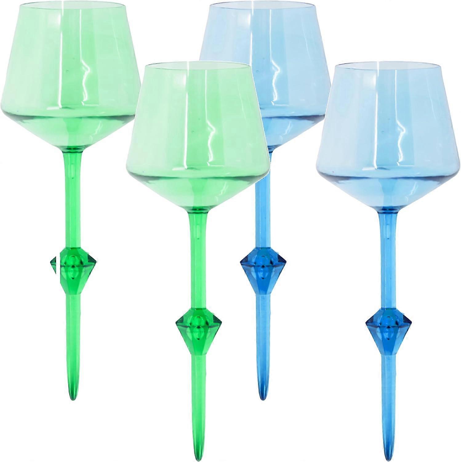 Floating Wine Glasses 18oz 4 Pack, Shatterproof Poolside Drinkware