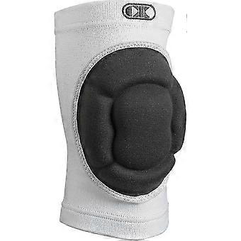 Cliff Keen de Impact volwassen knie Pad - wit/houtskool