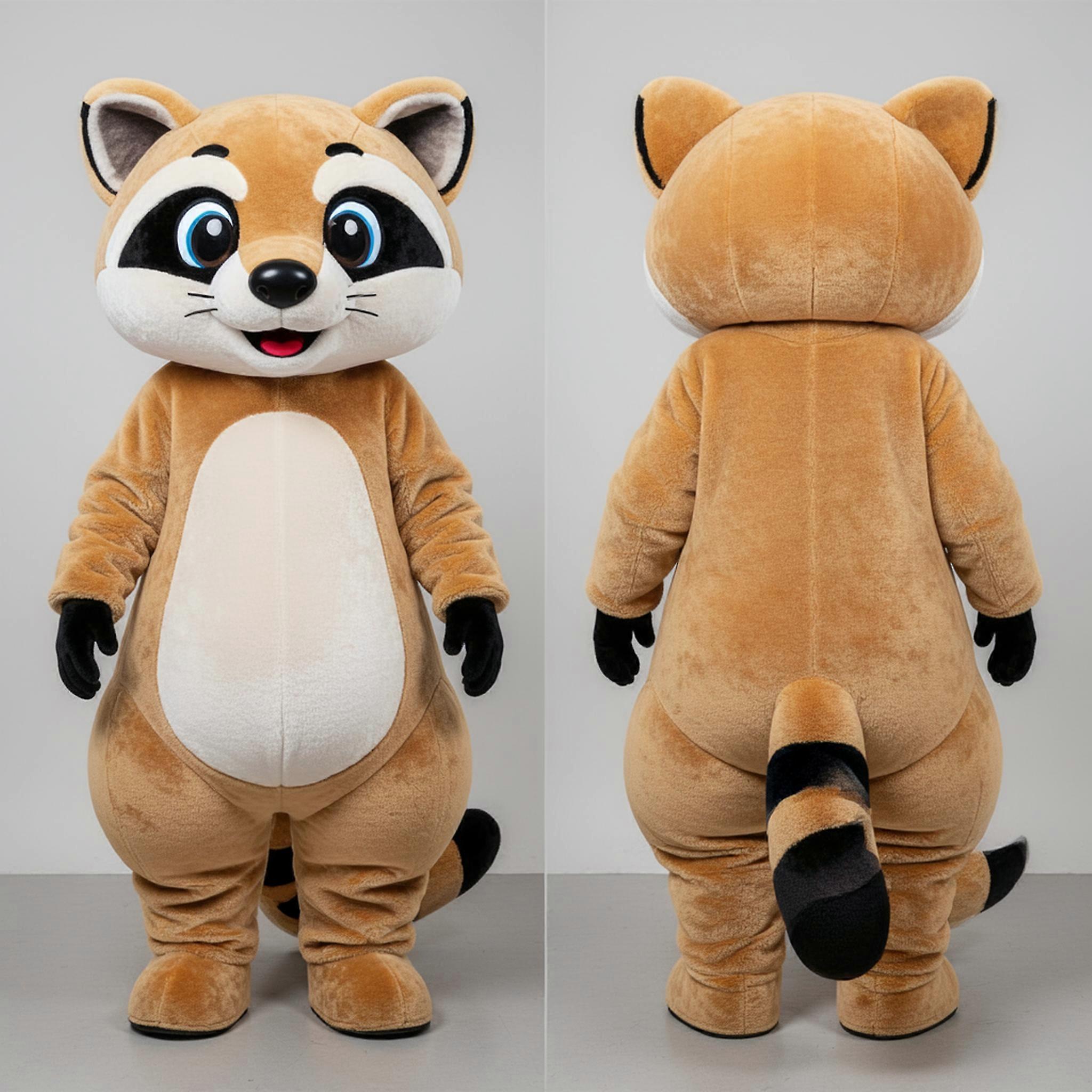 MASTICOT Tan Rounded Civet Mascot