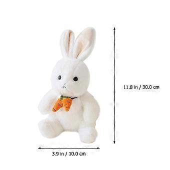 Rabbit Doll Plush Rabbit Toy for Decor Use Cute Carrot Necklace