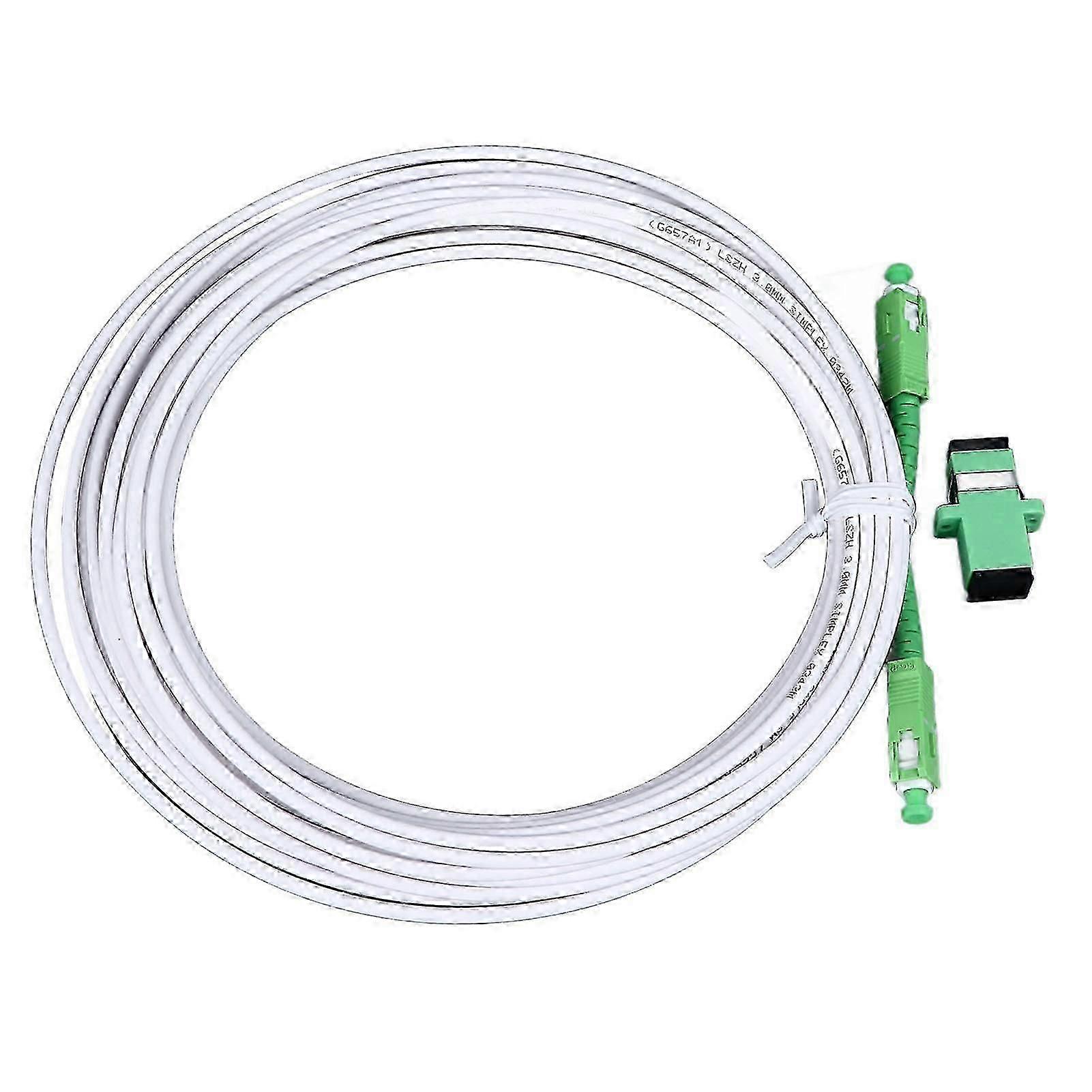 Armored Single Mode SC Patch Cable, SC APC, Compatible with FTTH FTTB FTTP, 5m 16.4ft