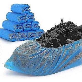 R8 Shoe Covers Disposable Non-slip For Indoors -100 Pack (50 Pairs) Waterproof Premium Cpe Booties Shoes Protectors Coverings, Fits Up To Size 11 Us M