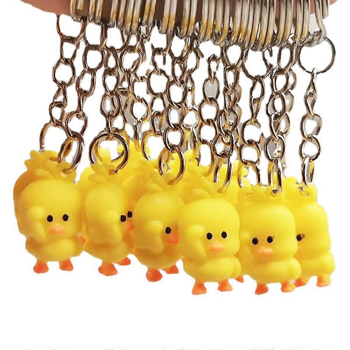 Mini Duck Keychains with 3D Duck Shapes