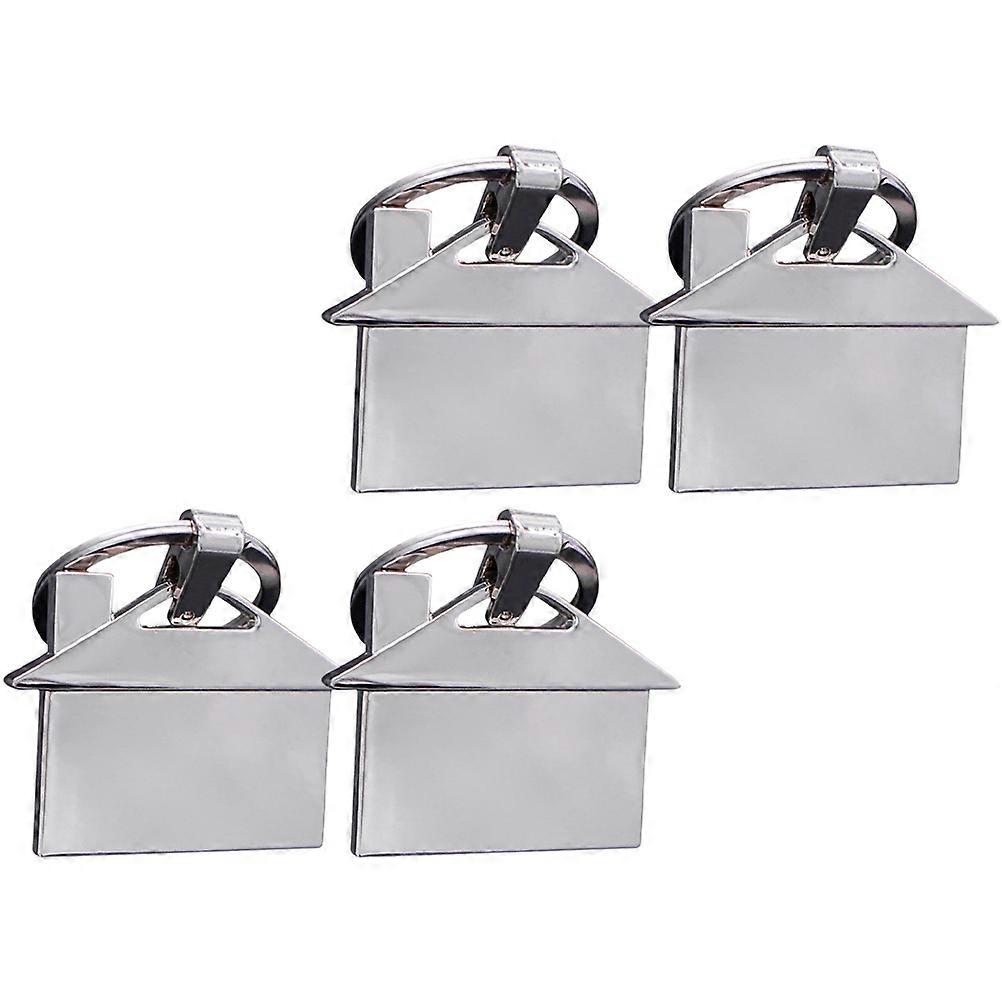 4Pcs Keychains Metal Key Holder for Decoration Function