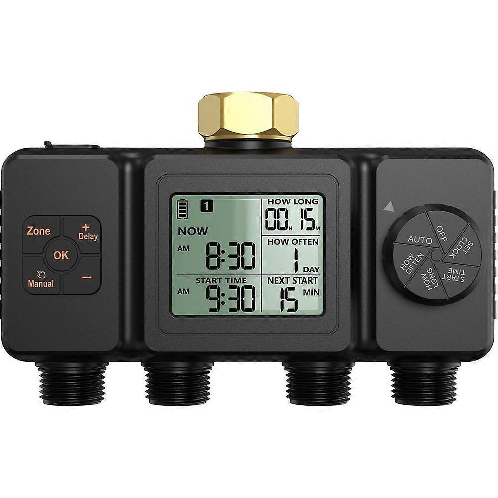 4 Outlets Automatic Water Timer Irrigation Programmer Dip Watering Faucet Sprinkler Timer Controller for Garden Yard