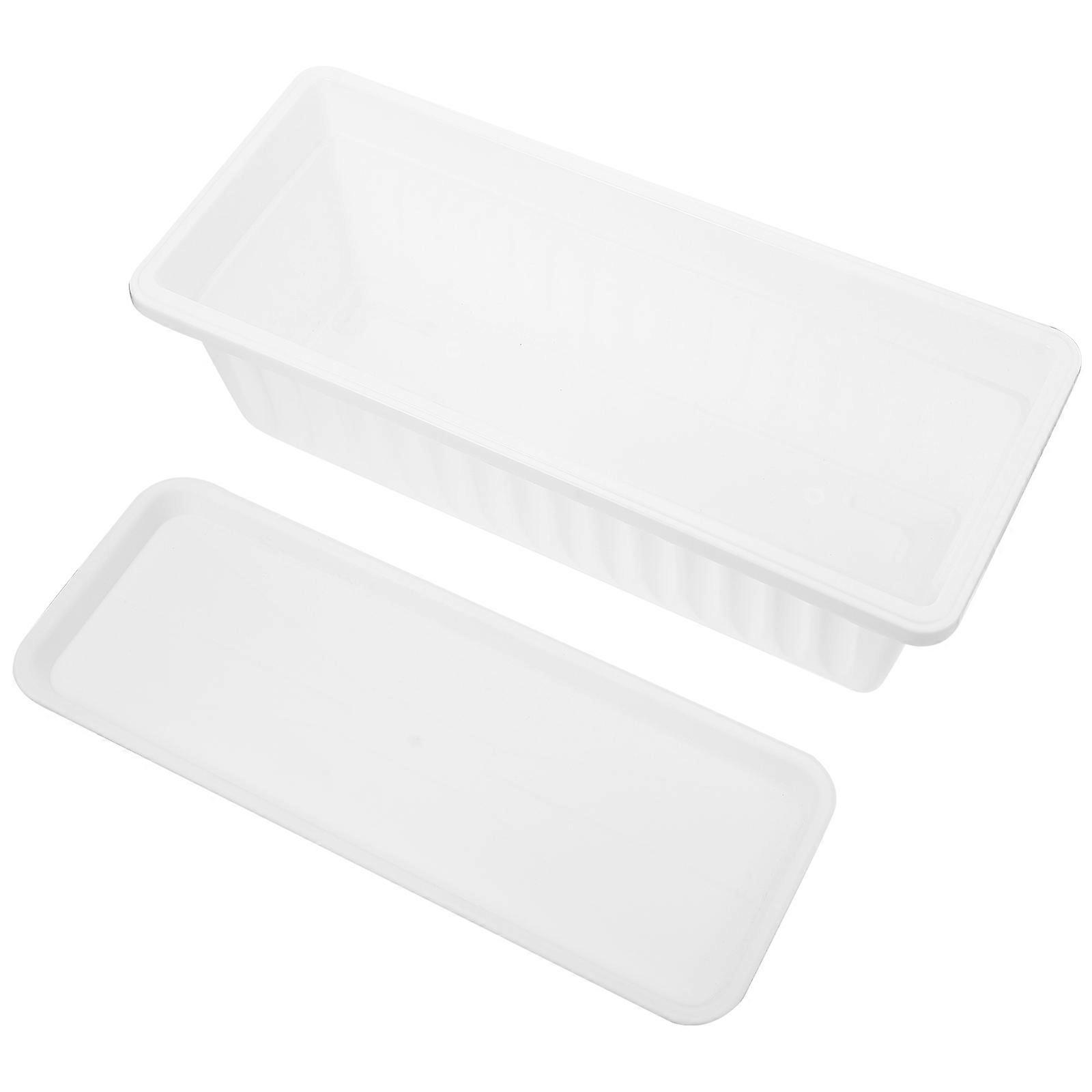 Plastic Vegetable Planting Pot Rectangular Balcony Flowerpot 2Pcs