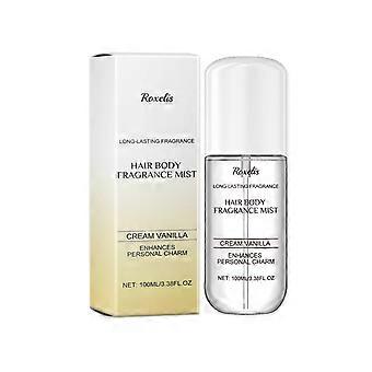 2pcs Cream Vanilla Scented Spray, Natural Fresh Long-lasting Fragrance for Body, Ears & Light Vanilla Scent