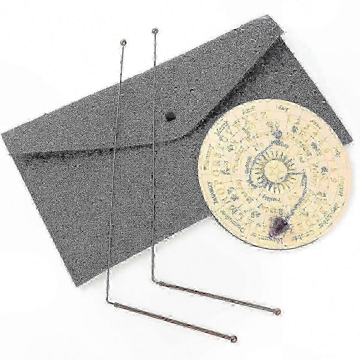 Copper Dowsing Rods Crystal Pendulum Kit