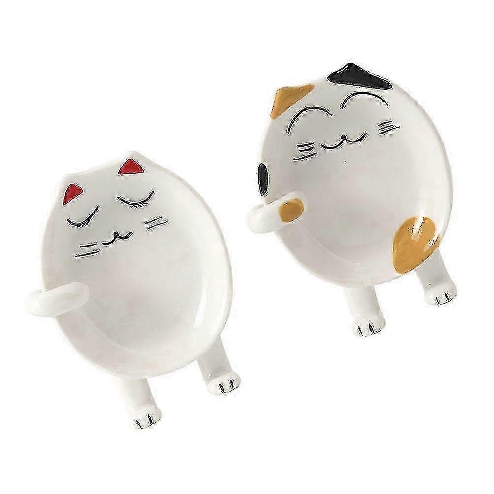 Ceramic Cat Spoon Rest Space Saving