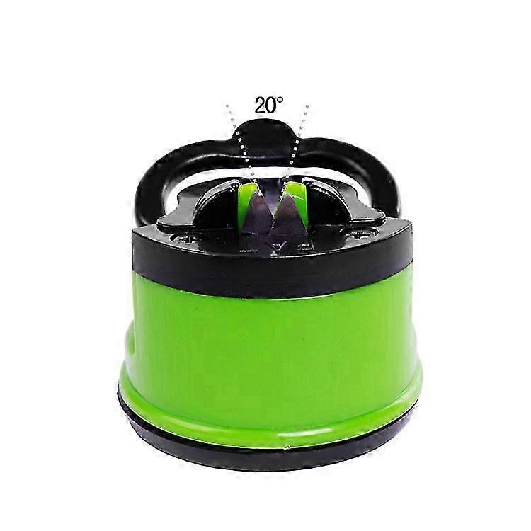 Green Knife Sharpener with Suction Cup Kitchen Tool