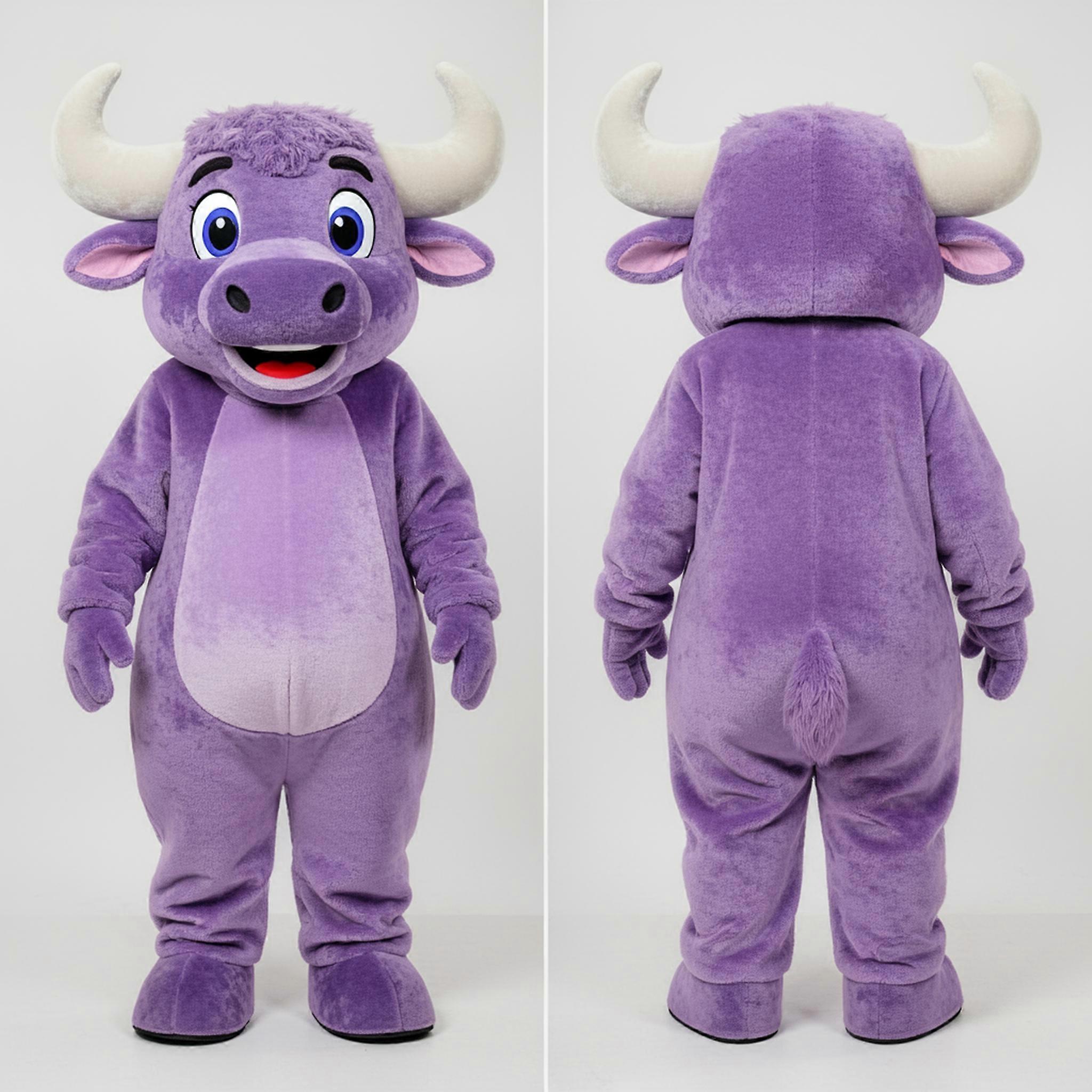 MASTICOT Lavender Velvety Buffalo Mascot
