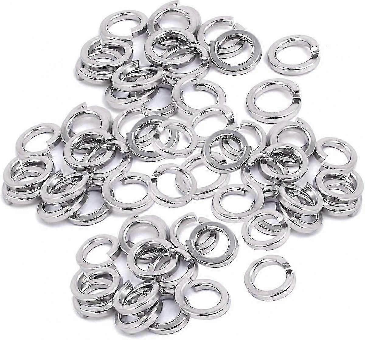 60 Pcs M8 304 SS Spring Lock Washers