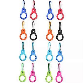 16Pcs Silicone Bottle Clips Water Bottle Hangers Elastic Sports Buckles for Hiking Running Outdoor Activities Random Colors Random Color
