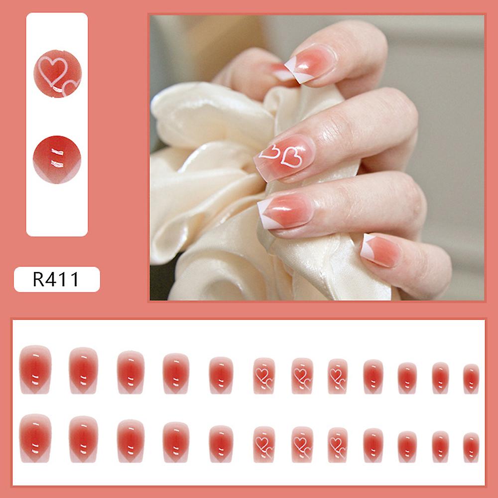 Blush Pink Staining Artificial False Nails Durable & Never Splitting Com