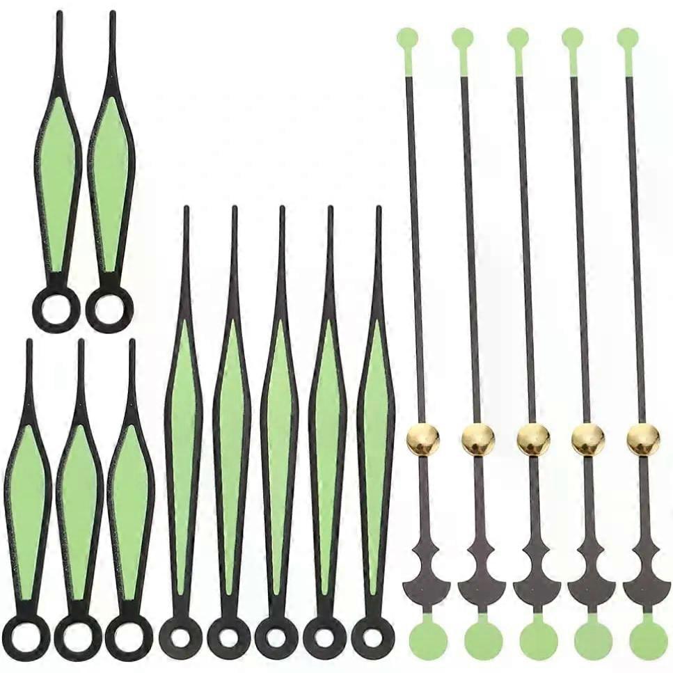 10 Sets DIY Wall Clock Hands Luminous Clock Hands Clock Pointer Repair Replacement Part