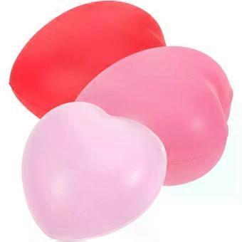3Pcs Heart Shaped PU Grip Balls 7x7x5cm for Hand Exercise