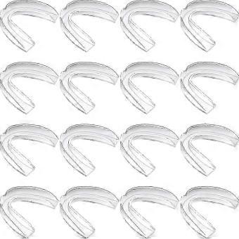 30 Pack Sports Mouth Guard, Moldable EVA Teeth Protection for Boxing, Hockey, Football, Youth and Adult, Clear, 2.56 x 2.17 x 0.6 Inch core