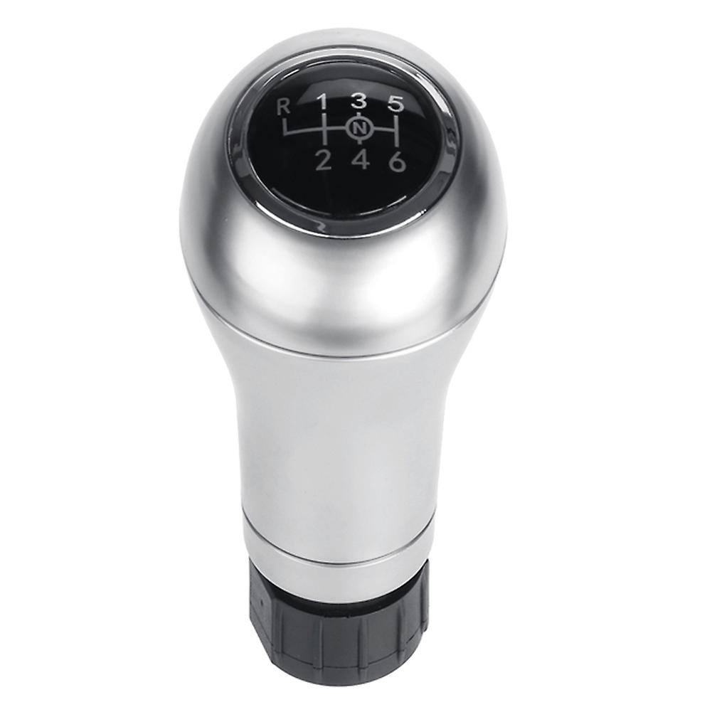 14.5mm 6-Speed Gear Shift Knob For Mercedes W204 S204 W212 W207 C63 – Silver Plastic, Replacement