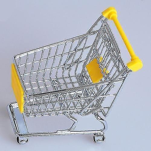 Supermarked håndtralle, mini handlekurv, skrivebordsdekorasjonsoppbevaring