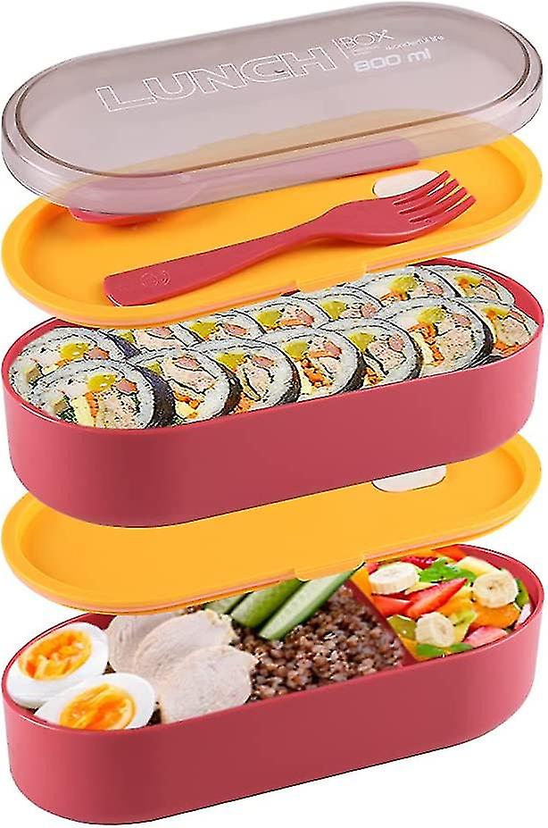 Japanese Bento Box Adult Lunch Box,stackable 4 Layer Bento Box With Sauce Container