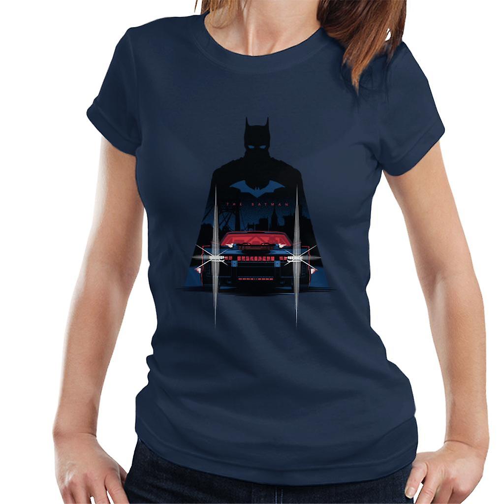 The Batman Silhouette Batmobile Women's T-Shirt