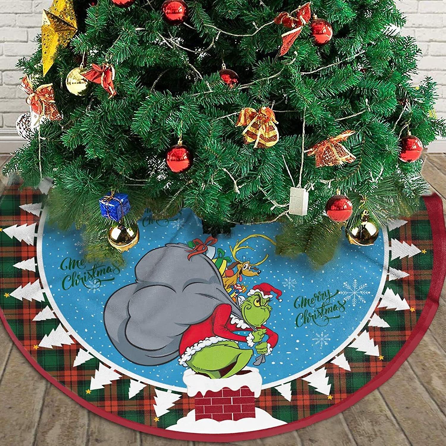 Cartoon Halloween Tree Skirt Christmas Tree Skirts Mat 36IN