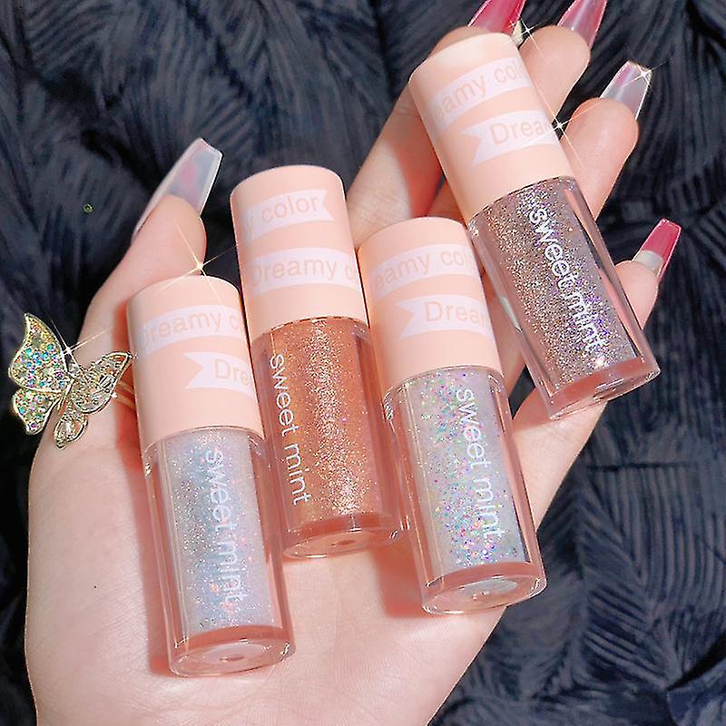 4pcs Liquid Glitter Eyeshadow Sticks,sparkling Metallic High Pigmented Glitter Eye Shadow,quick-drying Long Lasting Liquid Eye Glitter Quick-drying