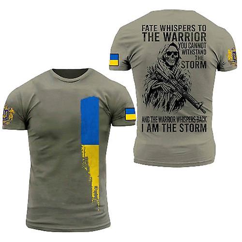 Erkek 3d Askeri Ukrayna T-shirt