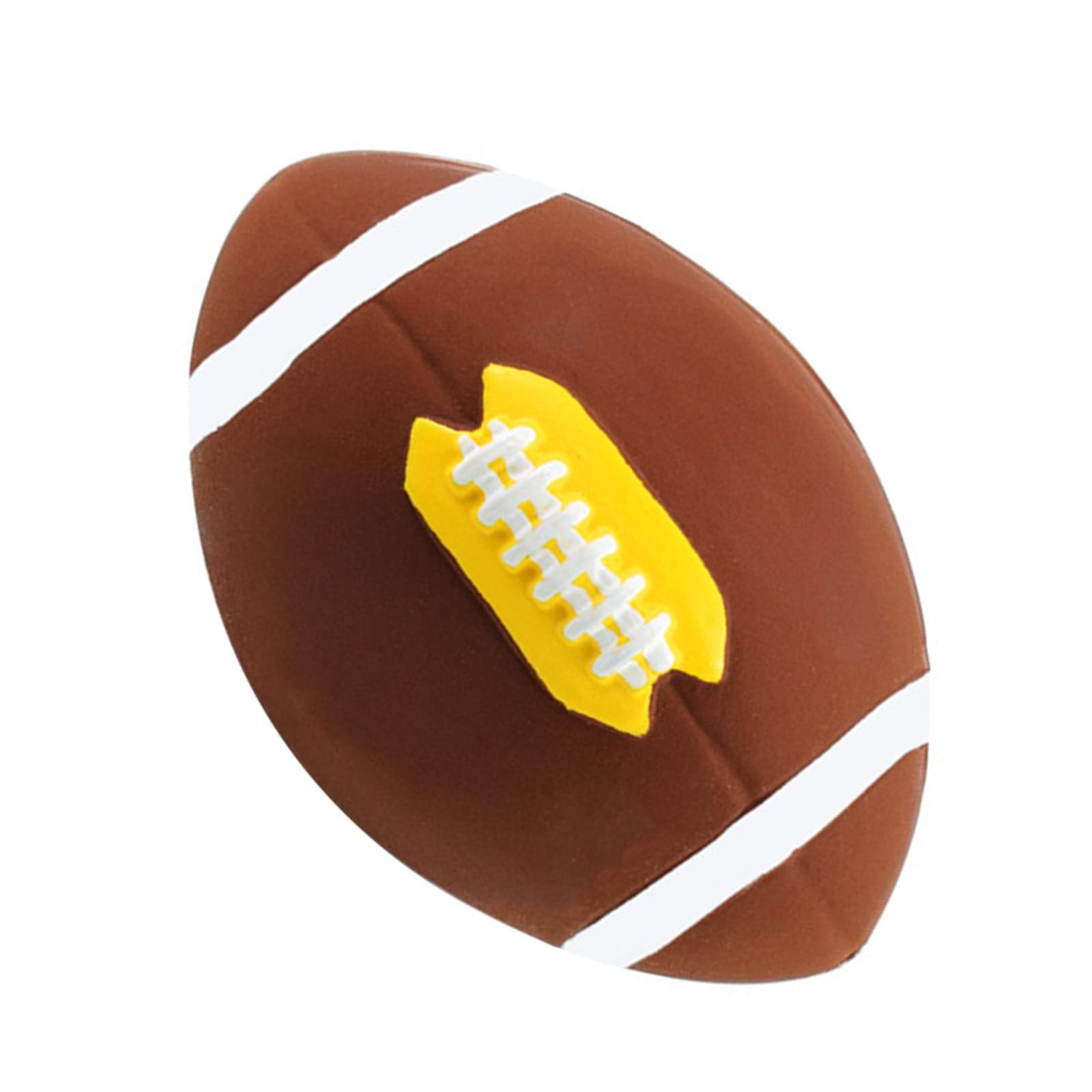 Dog Chew Toy Bite Resistant Squeaky Ball Bite Toy Teething Exercise Brown