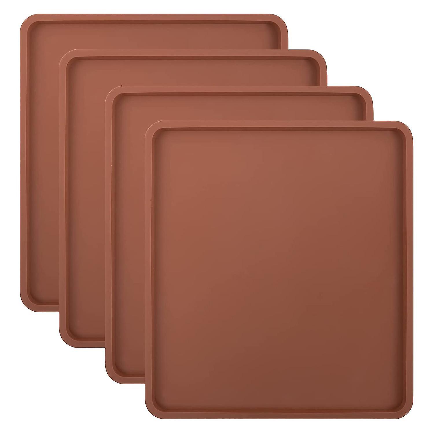 4pcs Silicone Dehydrator Mats with Edge - Silicone Sheets Compatible with , Nonstick Silicone Tray L