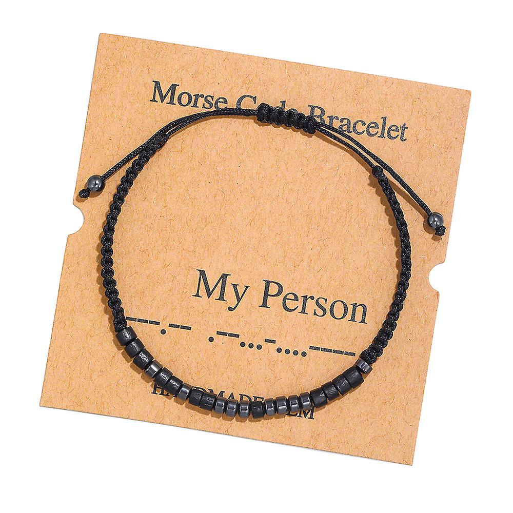 Creative Black Iron Stone Bracelet