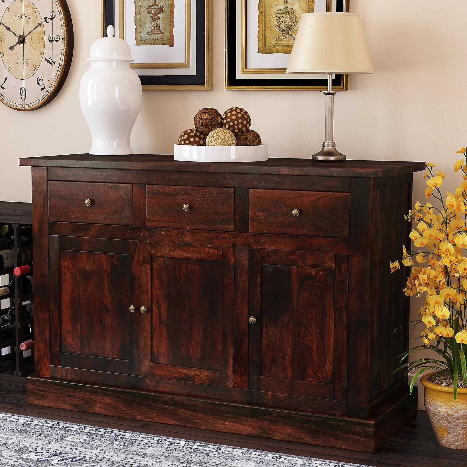 Selma Dark Wood Large Sideboard