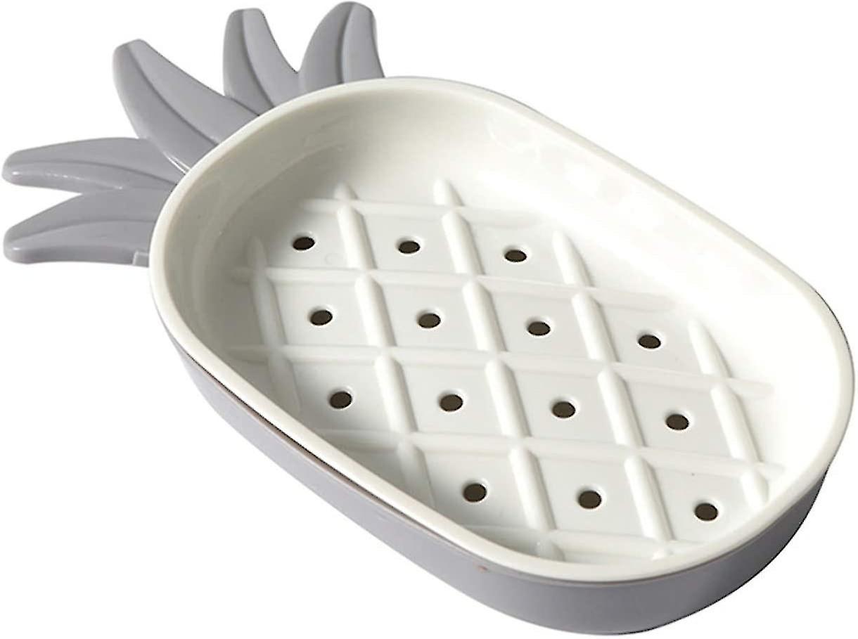 Pineapple Shaped Soap Box Cute Soap Box Draining Case Sponge Holder Kitchen Organizer Box (color : L