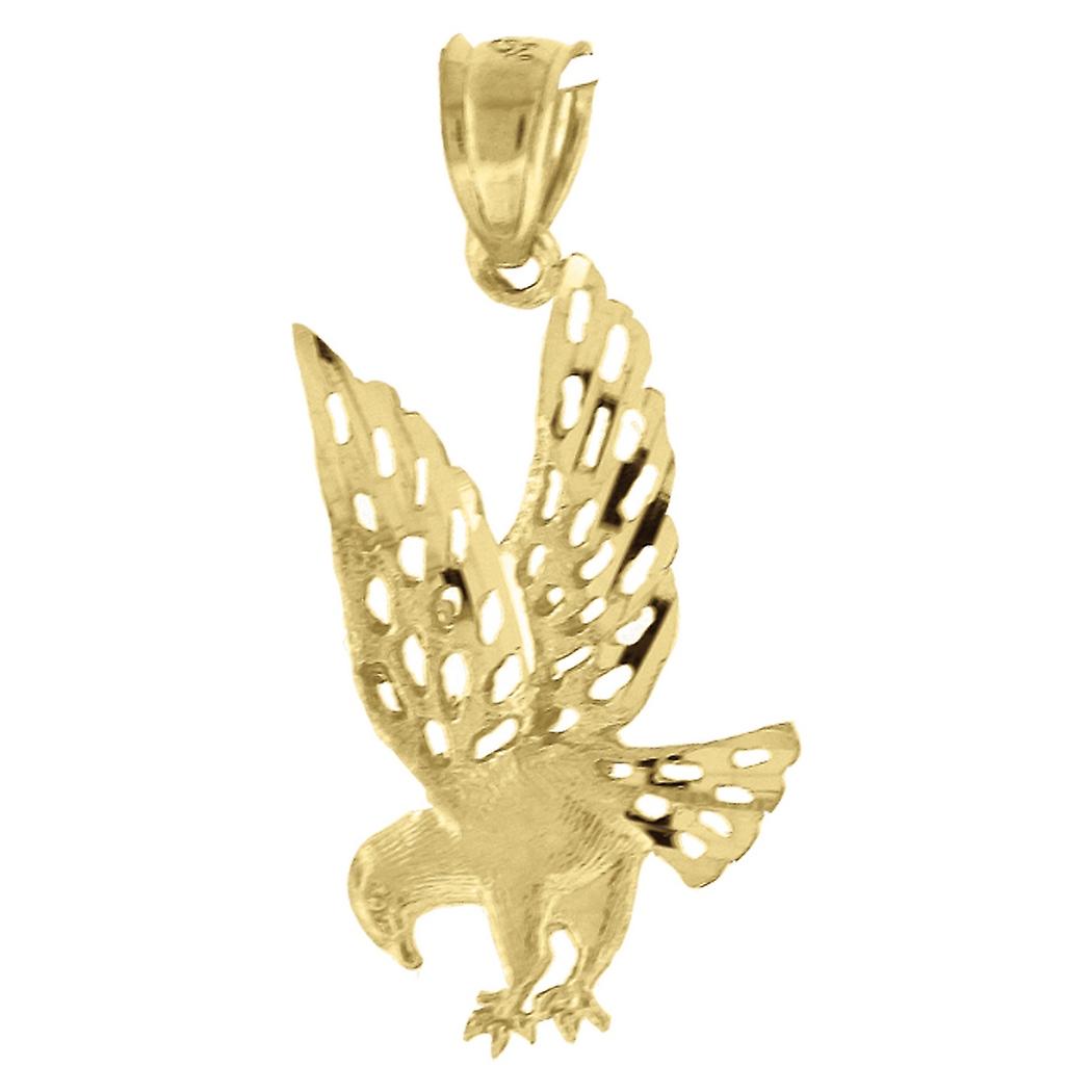 10KゴールドDCユニセックスイーグル高さ27.3mmx幅13.2mmアニマルチャームペンダントネックレス-女性用ペンダント