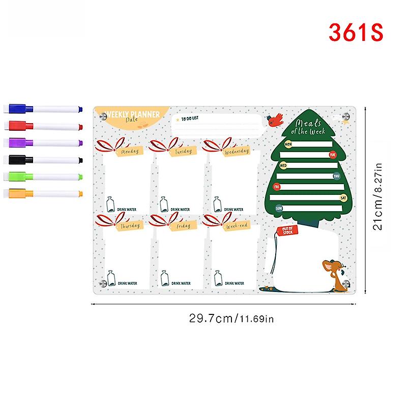 Acrylic Fridge Magnet Sticker Calendar Board Schedule Reusable Message Board