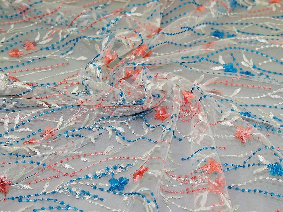 Embroidered Lace Tulle Fabric