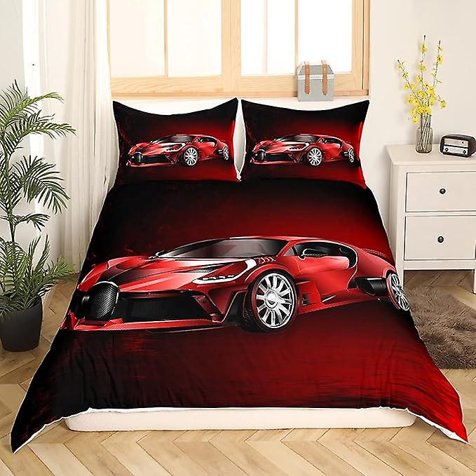 Sport Game Comforter Cover Speed Racing Car Microfiber Bedding