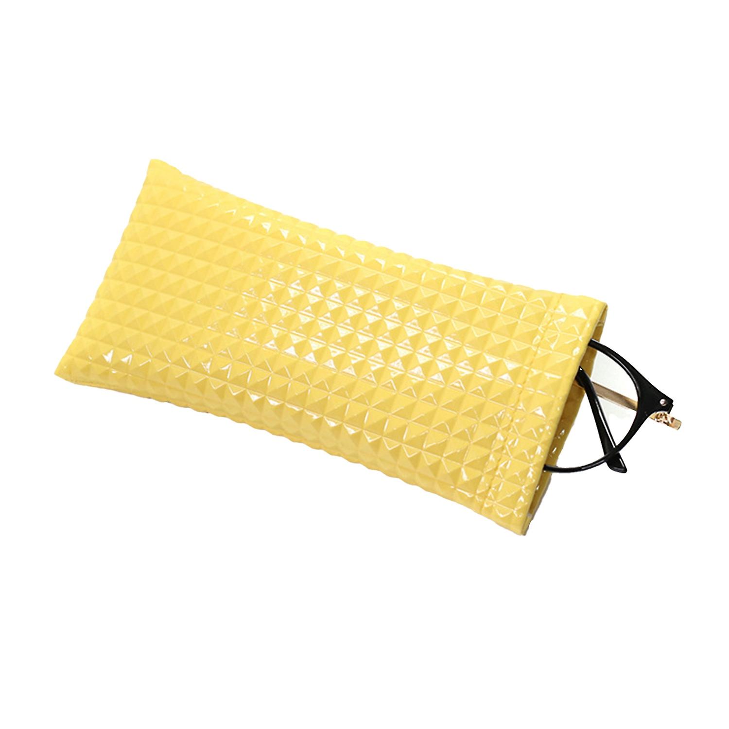 Glasses Storage Bag Self-closing Reusable Fine Texture Store Glasses Lightweight Faux Leather Sungla