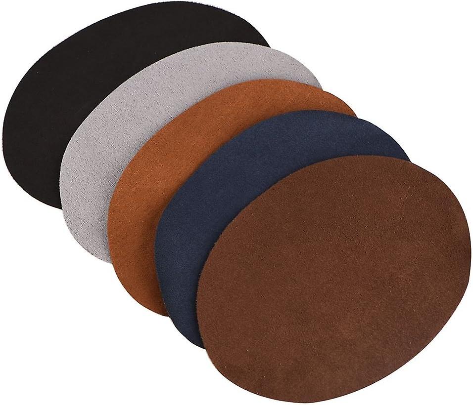 1Pack Oval Shape PU Leather Patch Reparasjon, sy albue knelapper klær tilbehør