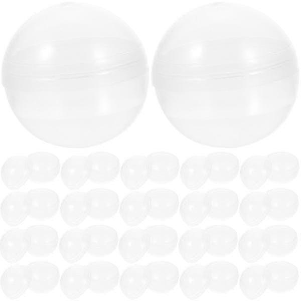 100pcs Plastic Transparent Balls Multi-purpose Twisted Round Balls Clear Fillable Grab Balls From Kuolu