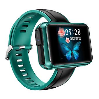Lemfo T91 Smartwatch Wide Display with Wireless Earpieces - 1.4 Inch Screen - Smartband Fitness Tracker Sport Activity Watch iOS Android Green