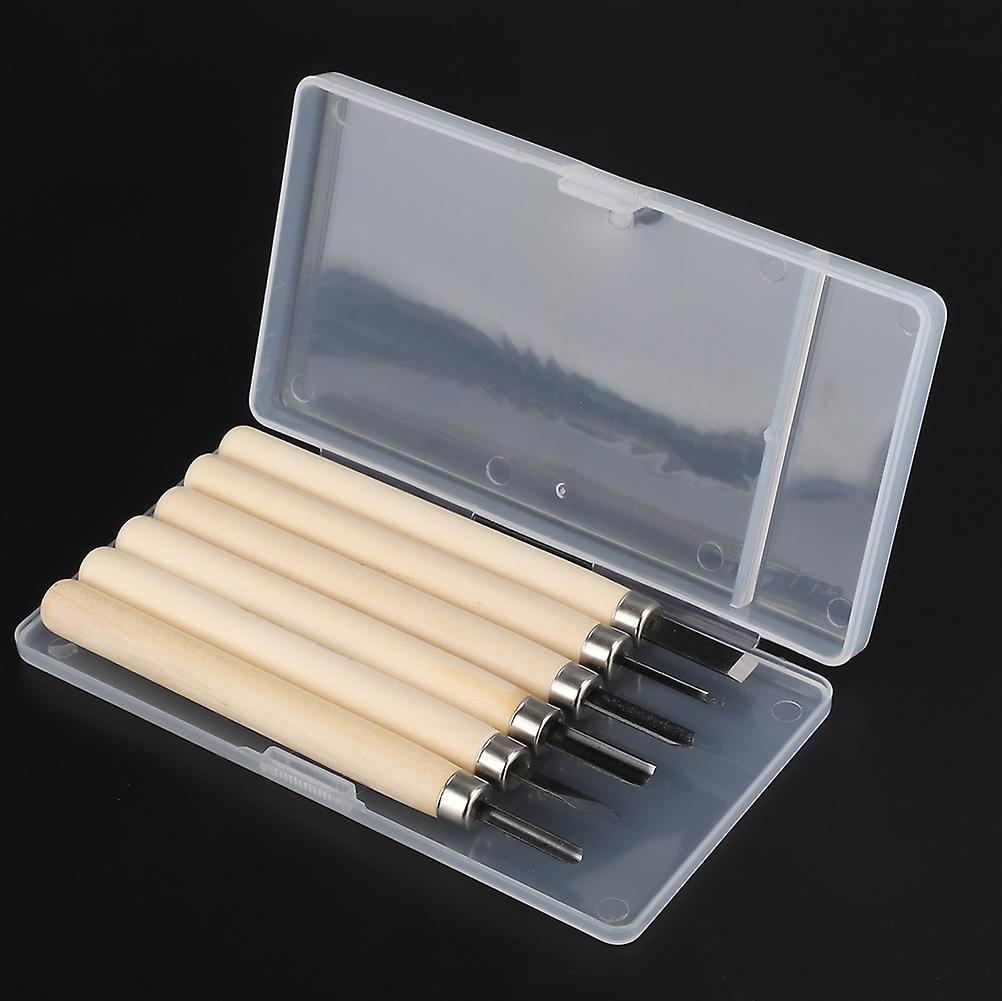 6pcs Wood Carving Knife Chisel Kit for Basic and Detailed Woodworking Hand Tool