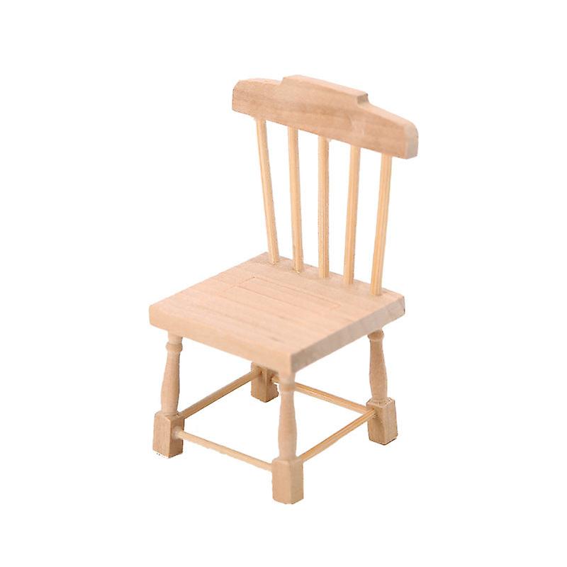 Miniature Furniture Toy Dolls House Diy Decoration Accessories Mini 1:12 Study Room Hairline Rule Small Chair