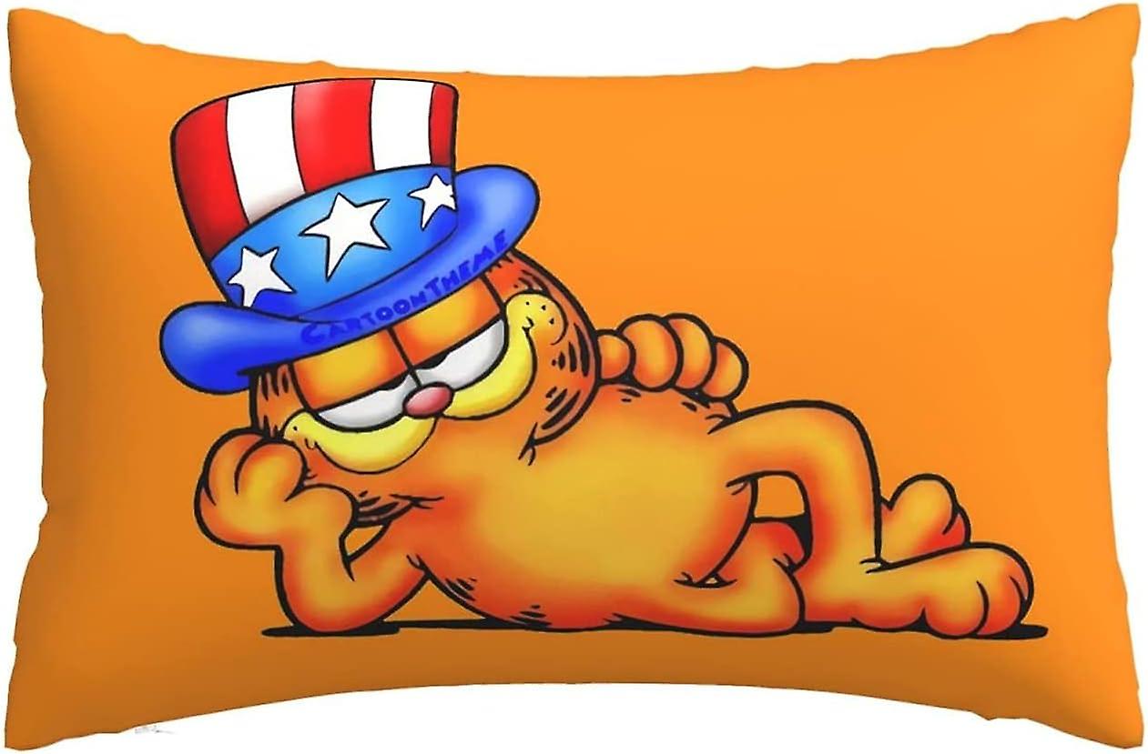 ガーフィールドショー枕カバー、リビングルームのソファを飾るための柔らかく居心地の良いスロー枕カバー-06 AA-471