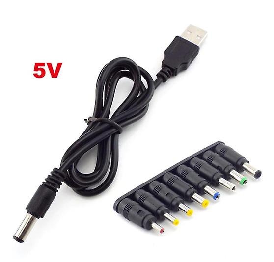 USB Power Boost Cable 5V to DC9V Boost Conversion Cable with 8DC Heads Adapter