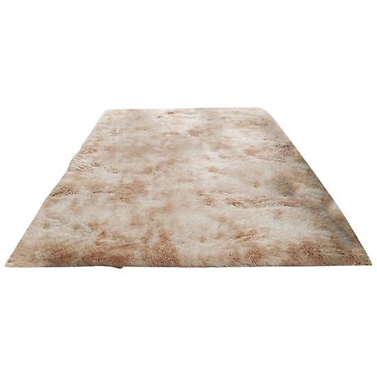 Fluffy Area Rug Tear-resistant Polyester Foldable Beautiful Floor Carpet for Bedroom