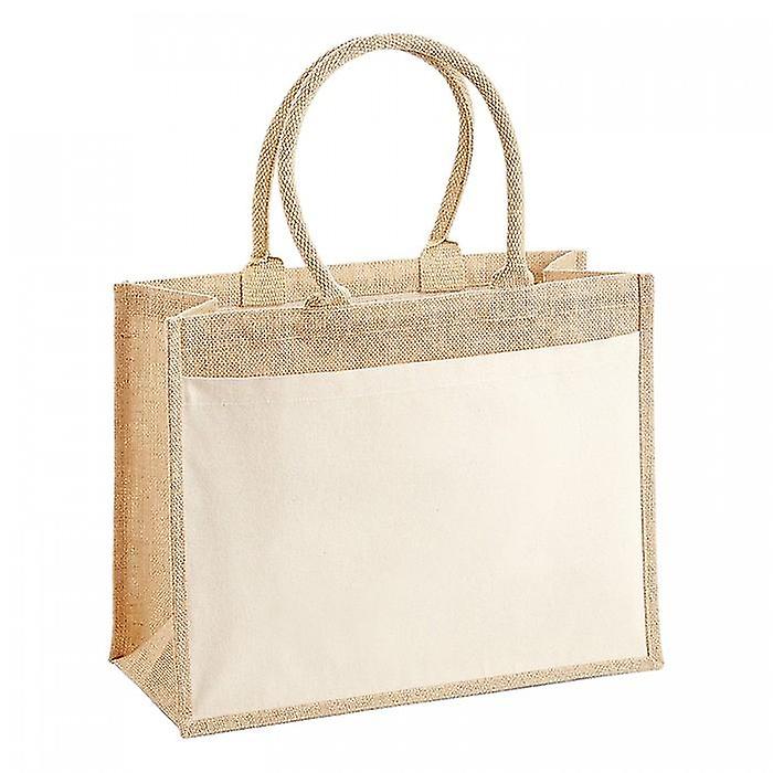 Westford Mill Jute Pocket Shopper Bag